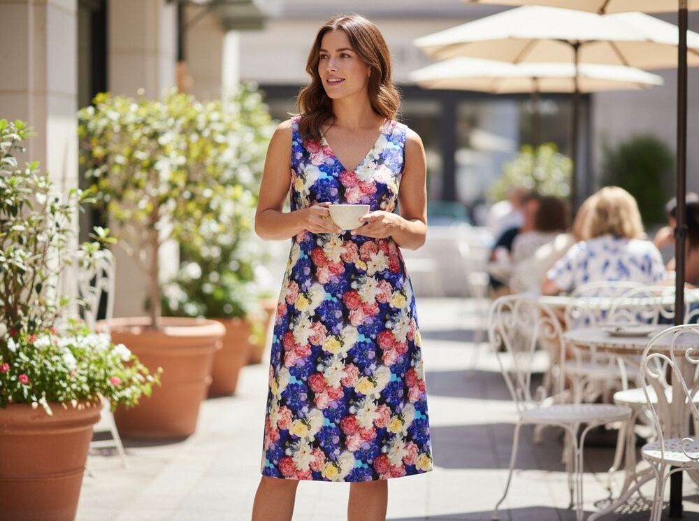 Peggy Jennings Vintage Floral Sheath Dress (see measurements)